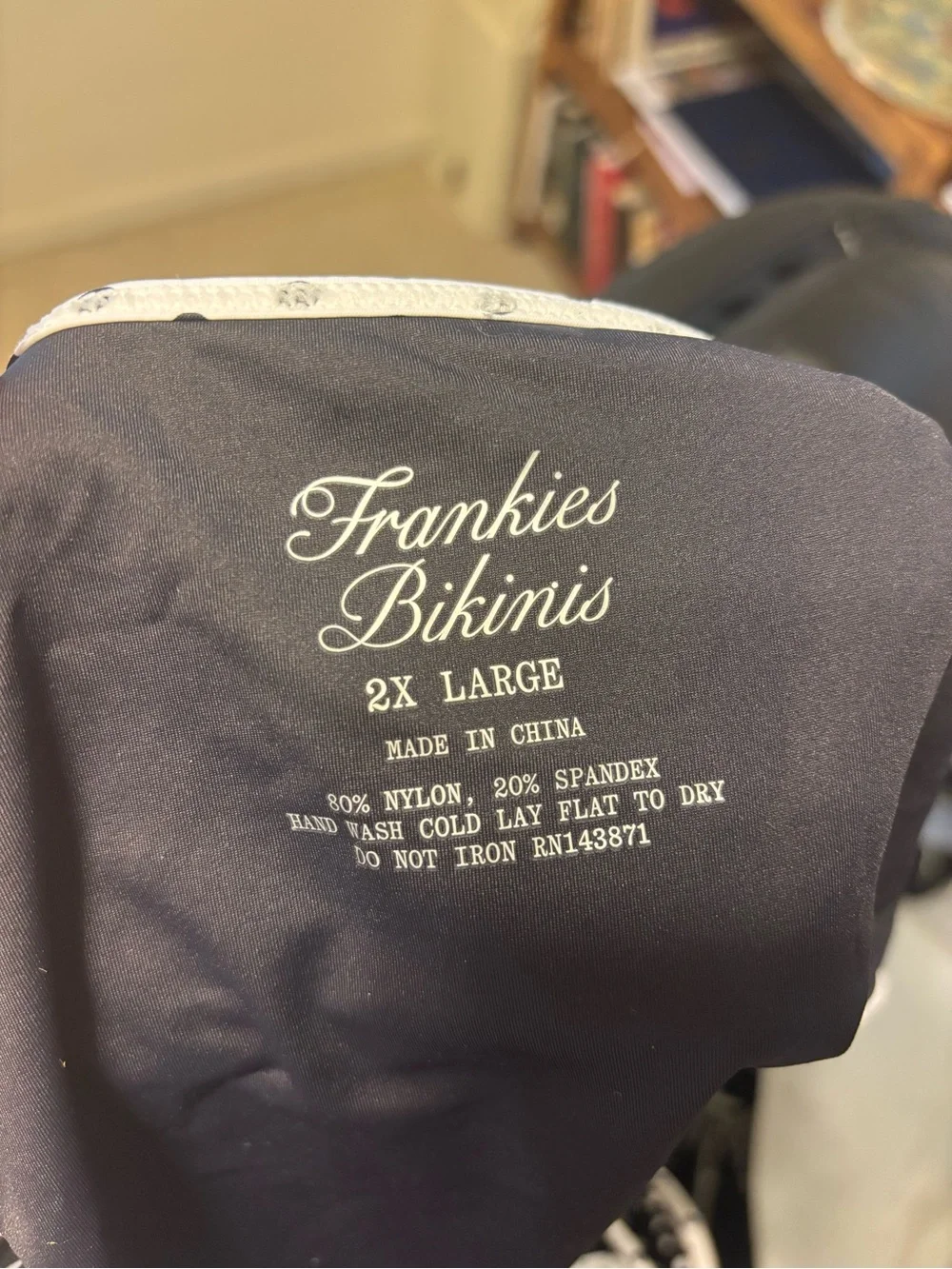 Frankie's Bikinis Black and White Polka Dot Bikini bottom
